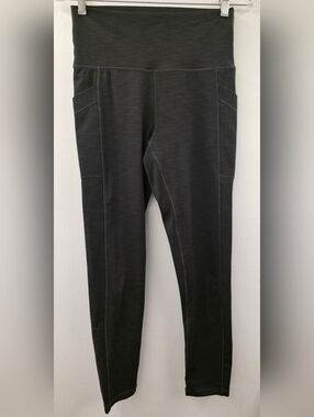 prAna Seamless High Rise Leggings Gray Pockets Size Medium